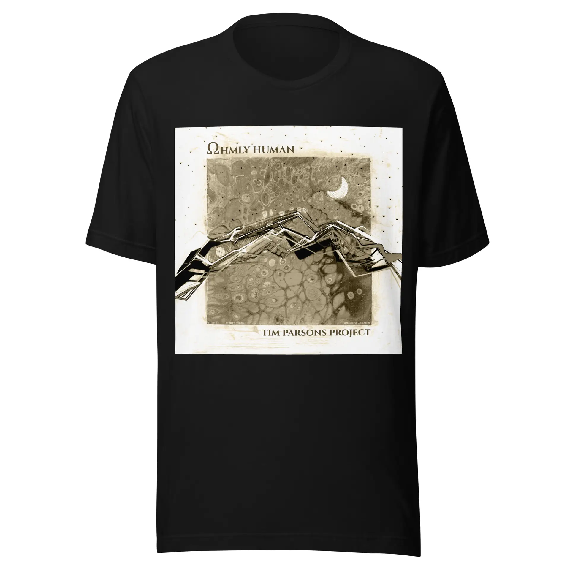 Ohmly Human Tim Parsons Project Unisex t-shirt Plus sized 14" artwork - Image 3